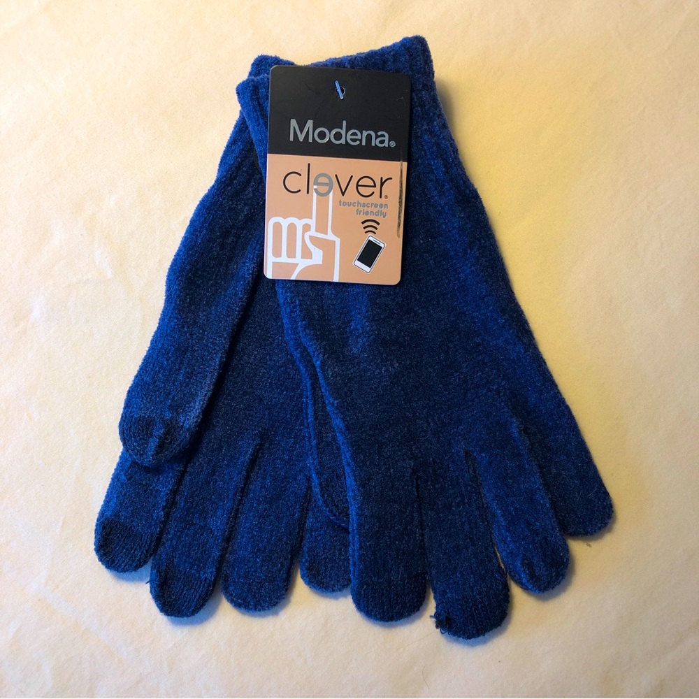 Modena Clever Touchscreen-Friendly Navy Blue Winter Gloves